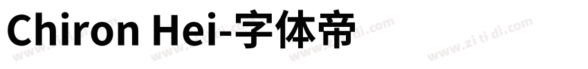 Chiron Hei字体转换